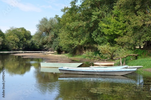 boat on a river photo