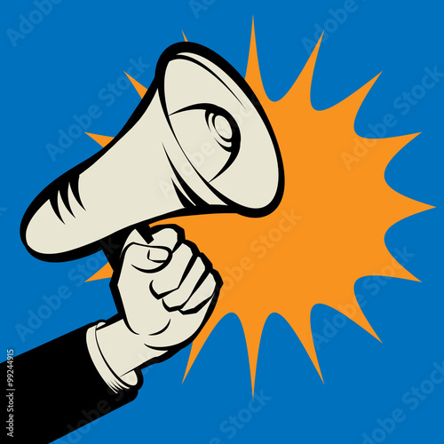 Megaphone Hand, business concept