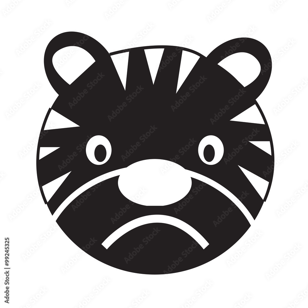 Tiger Face emotion Icon Illustration sign design Tiger Face emotion Icon Illustration sign design