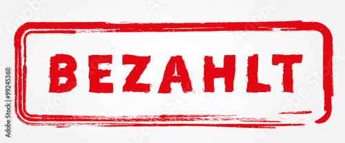 Roter Bezahlt Stempel