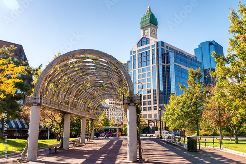 Картината върху платно Long Corridor at Christopher Columbus Waterfront Park, Boston