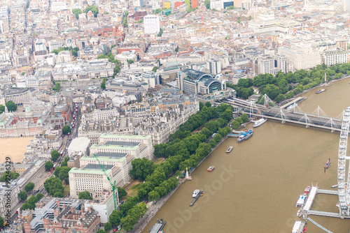 Spectacular aerial view of London, UK