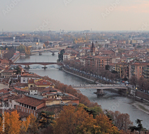 aerial view of Verona, Italy