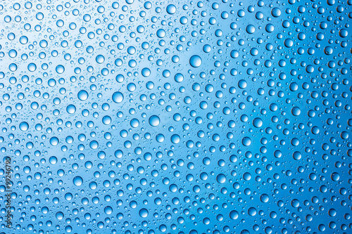 Water drops on glass surface texture.