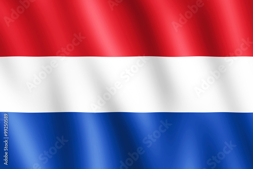 Flag of Netherlands waving in the wind
