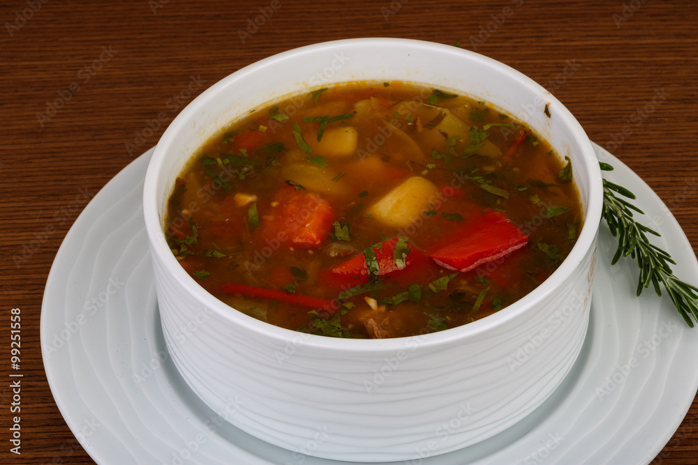 Caucasian soup - chanakhi Caucasian soup - chanakhi