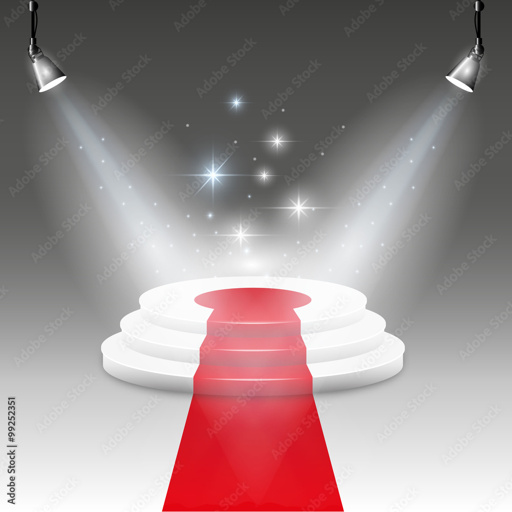 Fototapeta premium Illuminated stage podium 