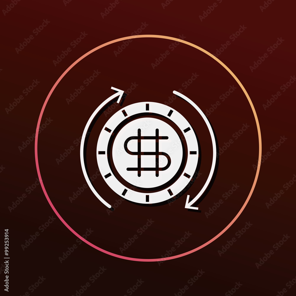 Obraz premium financial exchage money icon