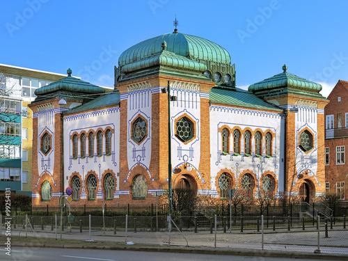 Obraz na płótnie Synagogue in Malmo in Art Nouveau and Moorish Revival design, Sweden w salonie