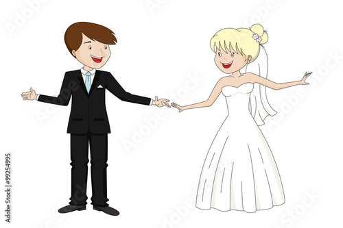 Young newlyweds