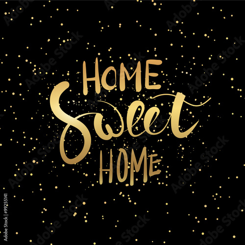Home sweet home hand lettering.
