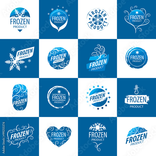 set of abstract vector logos