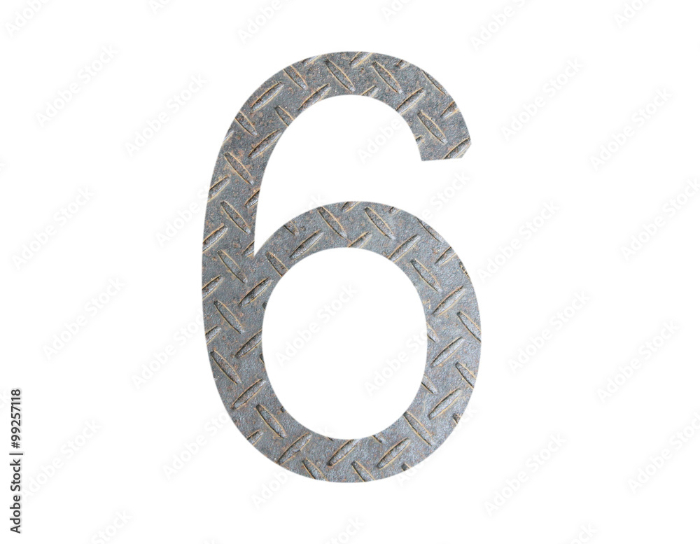 Metal of number six Metal of number six