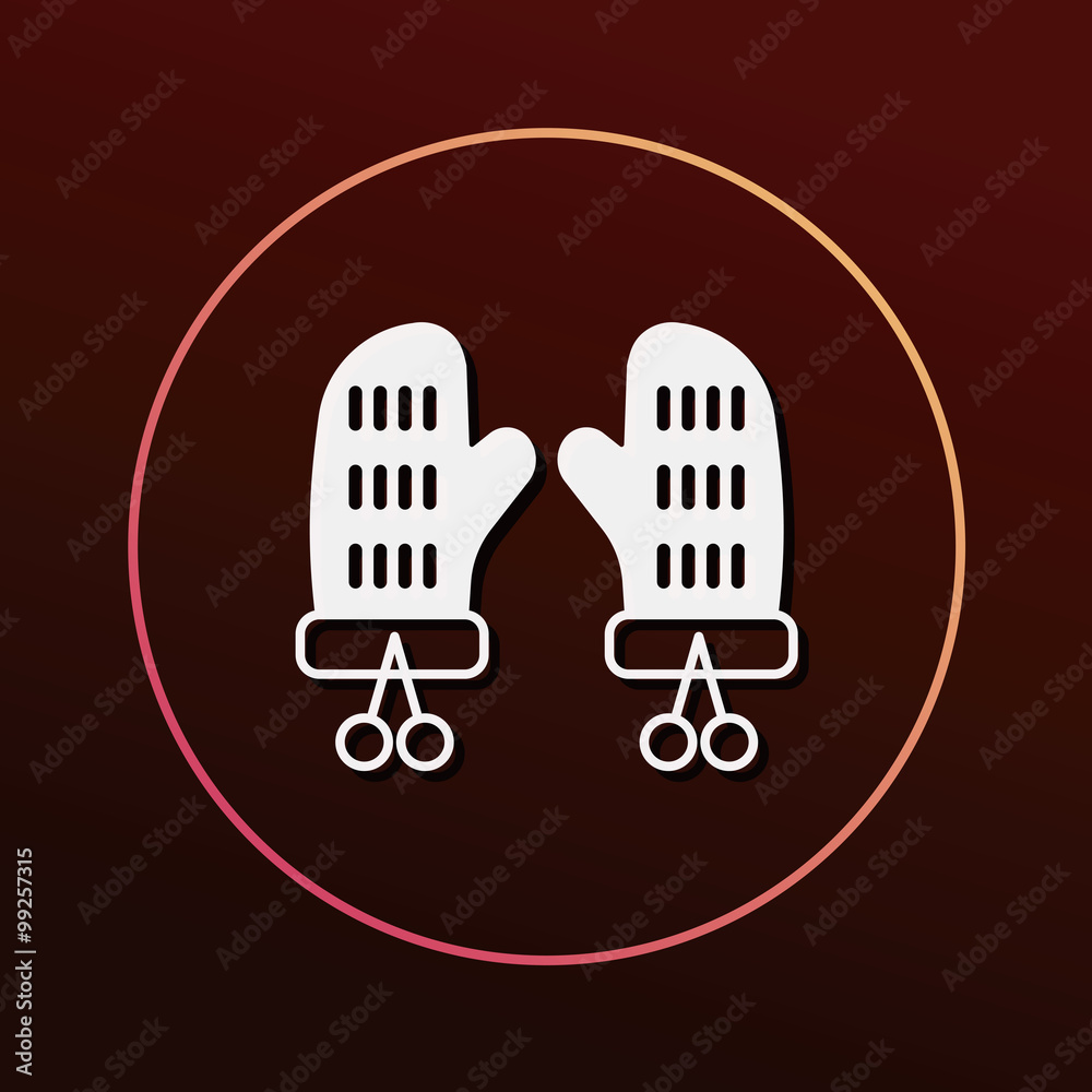 winter gloves icon winter gloves icon
