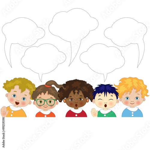 Bambini con Fumetti per Testo