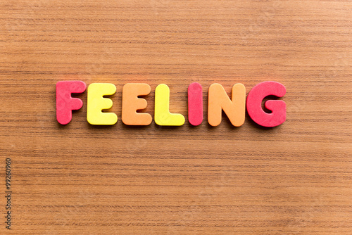 Tableau sur toile feeling colorful word