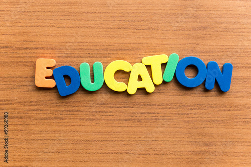 education colorful word