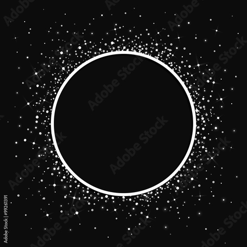 Shining light circle banner. Vector illustration, eps 10.