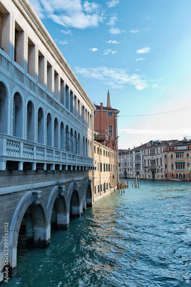 Historical Buildings on Grand Canal in Venice