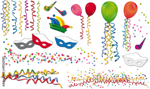 Party-Zubehör mit Luftschlangen
