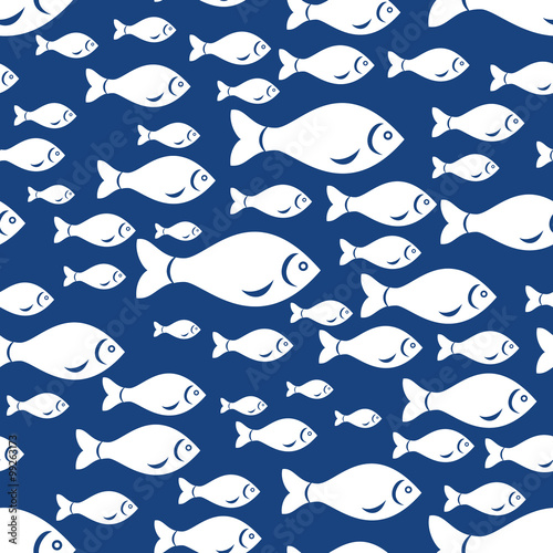 White fish pattern seamless