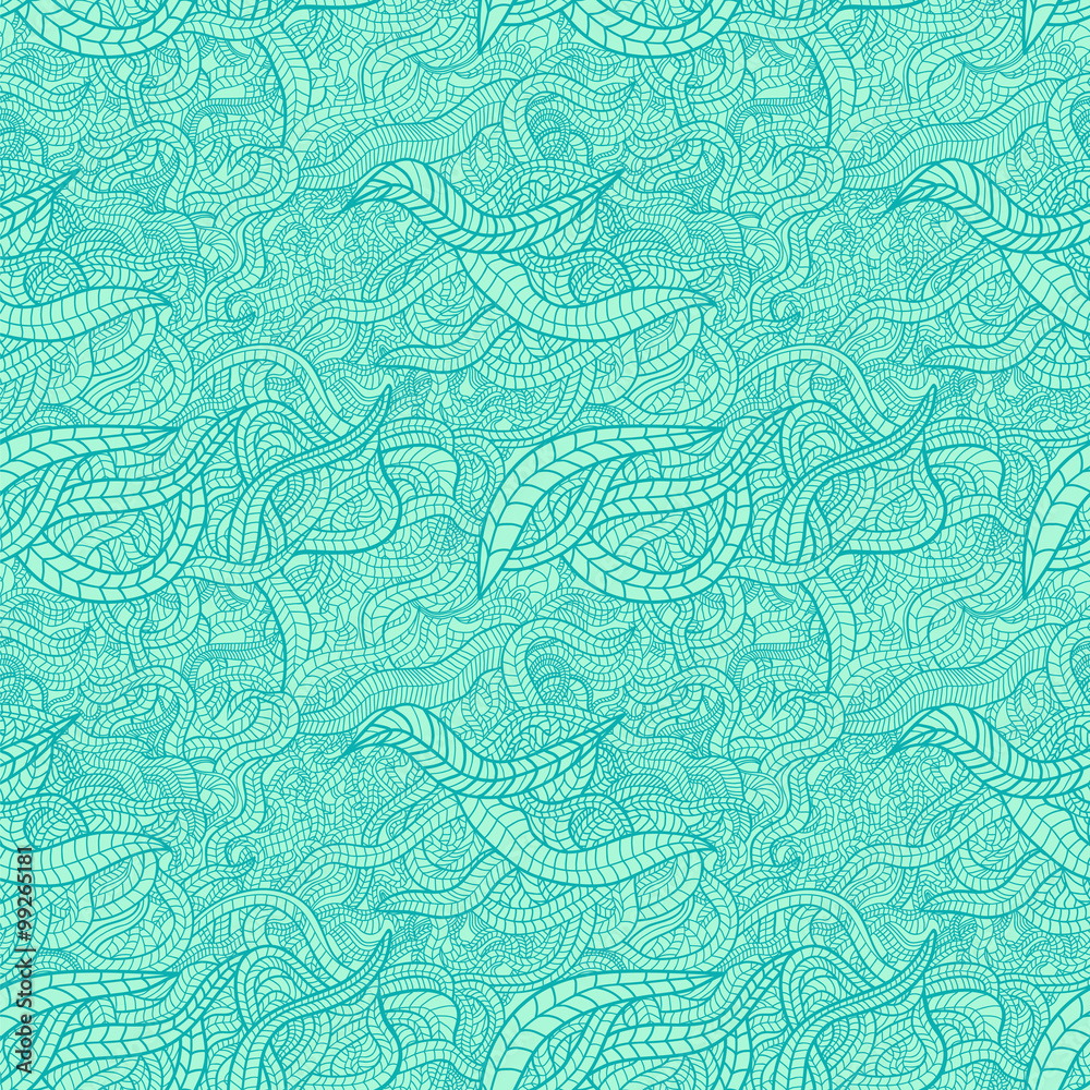 Stylized leaves vector seamless pattern Stylized leaves vector seamless pattern