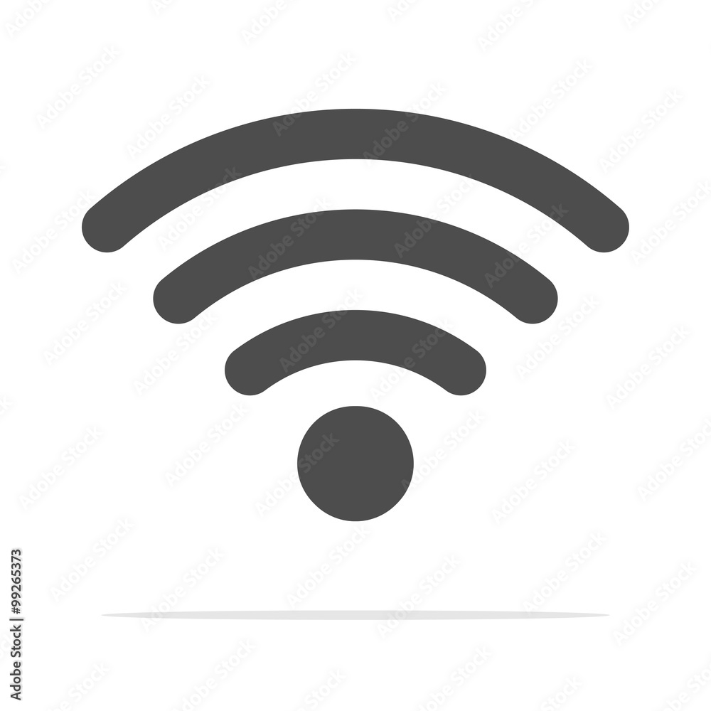 Wireless Icon, vector illustration. Wifi icons With Shadow Wireless Icon, vector illustration. Wifi icons With Shadow