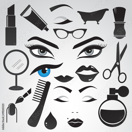 Beauty icon isolated on white background. Vector art.