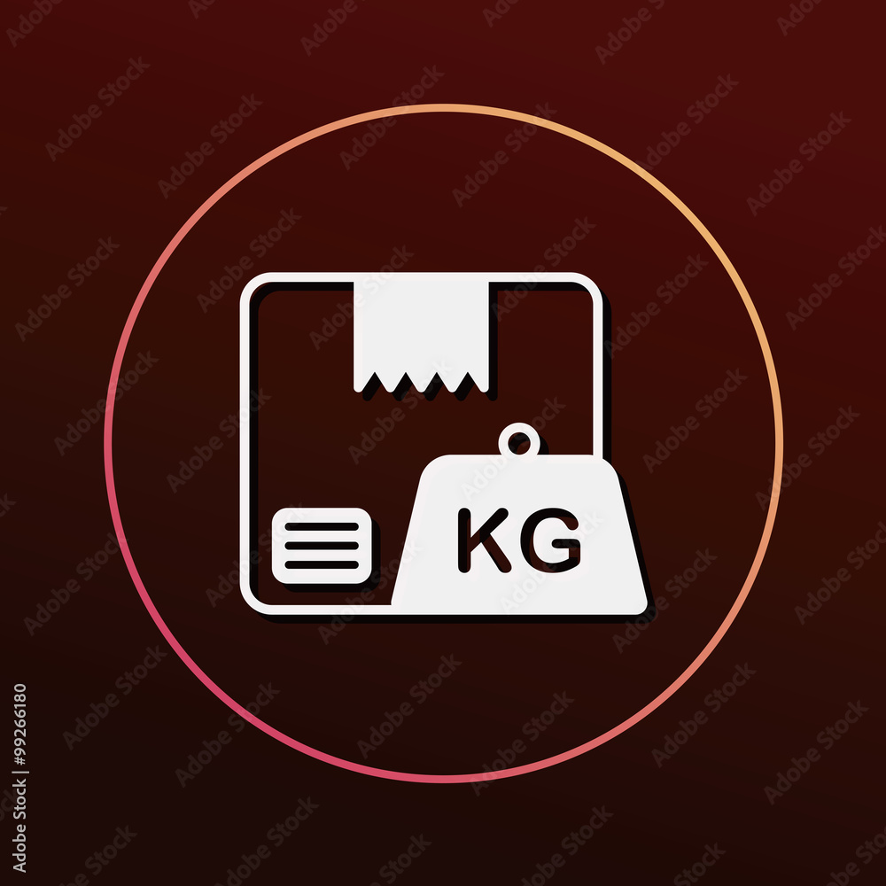 Obraz premium logistics freight weight icon