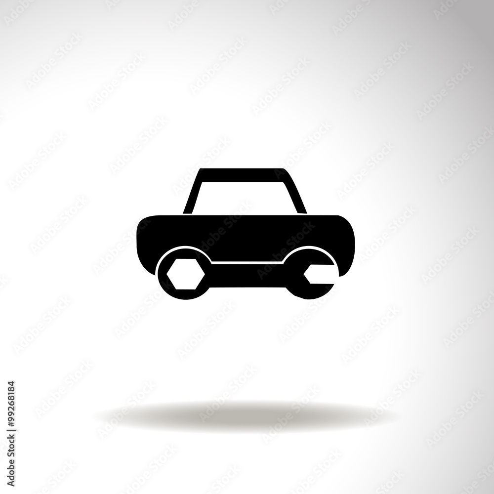 Obraz premium Icon of car wash and repair. Vector.