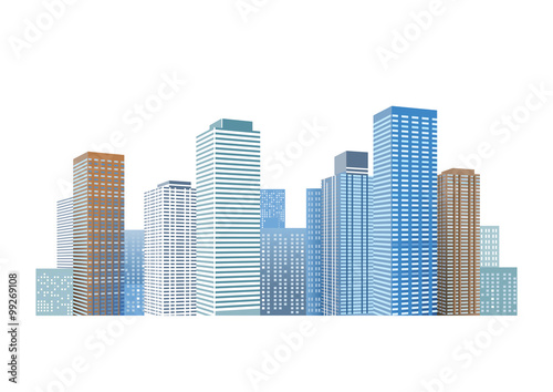 Stadtbild mit Hochhäuser