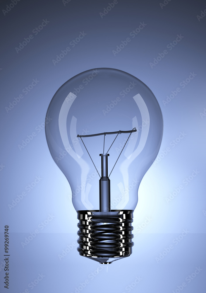 Light Bulb in front of backlit dark background Light Bulb in front of backlit dark background