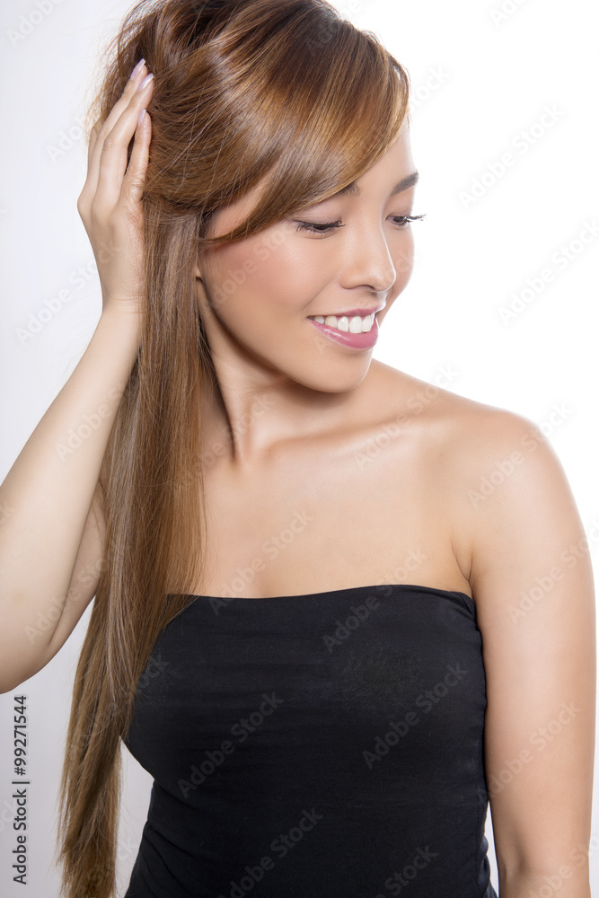 beautiful young asian woman with flawless skin and perfect make-up beautiful young asian woman with flawless skin and perfect make-up