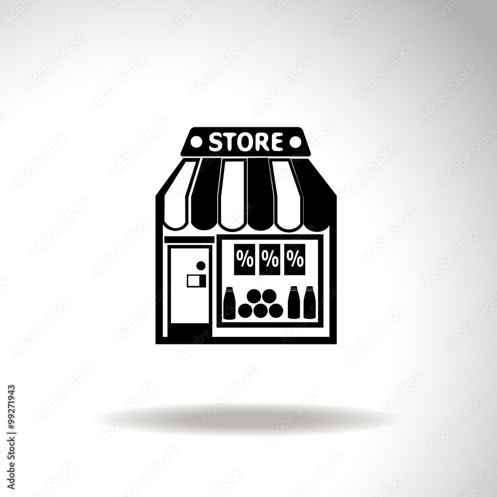 Naklejka premium Store vector icon.