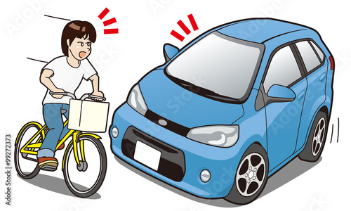  自転車と乗用車の事故