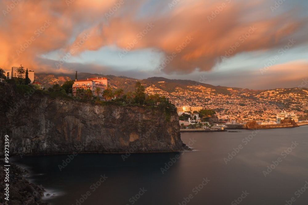 Sunset over the city of Funchal