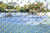 blurred tennis court