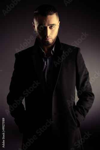 handsome in black