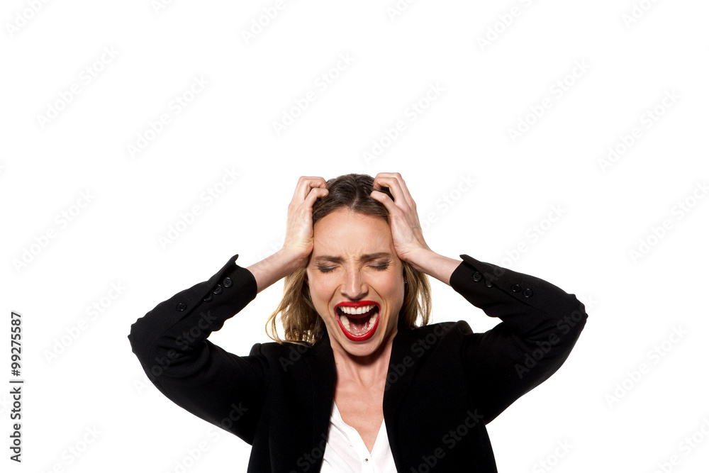 Woman attitude isolated on white Woman attitude isolated on white