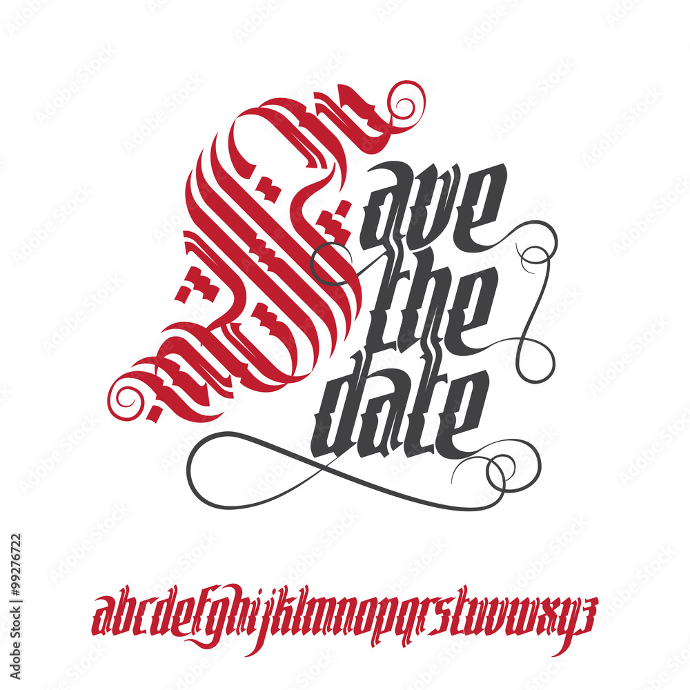 Fototapeta premium Save The Date, Wedding Invitation Card