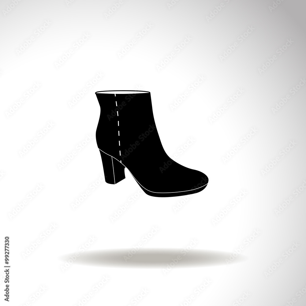 Ankle Boots vector icon. Ankle Boots vector icon.
