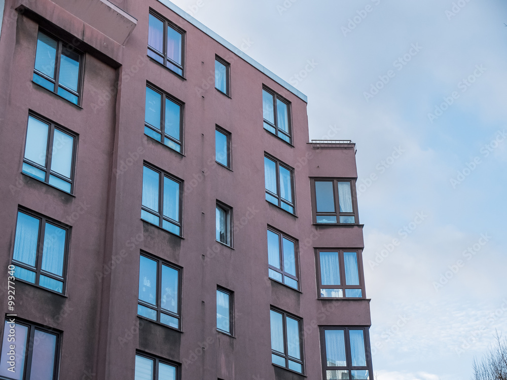 Low Rise Apartment Building with Corner Windows