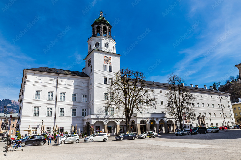 Palace And Salzburger Clock Tower-Salzburg,Austria