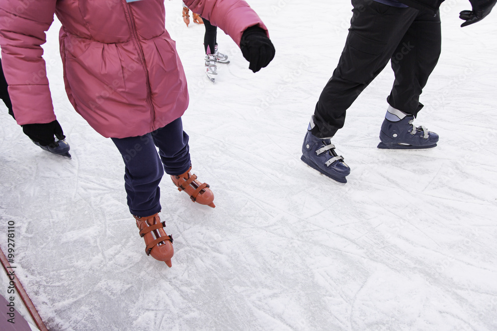 People ice skating