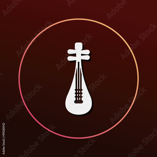 musical instrument Chinese lute icon