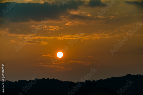 Sunset in thailand,shade tone