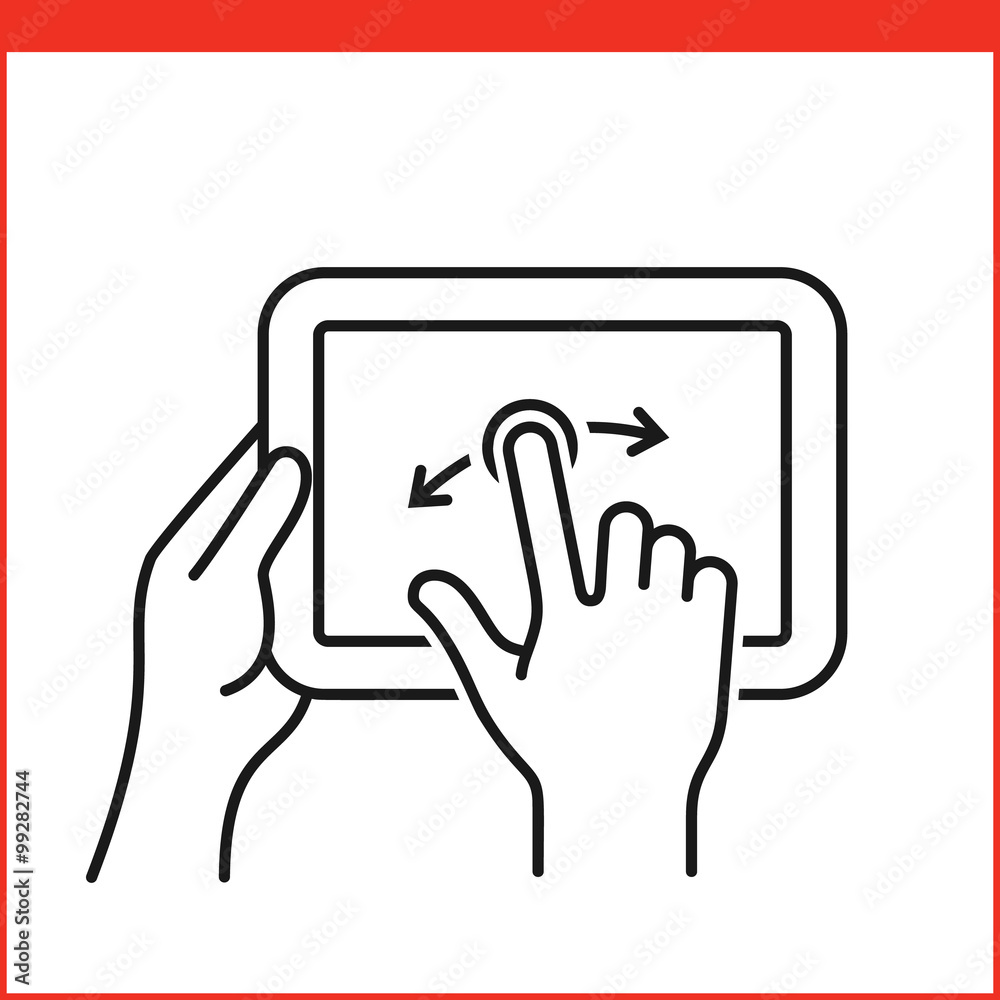 Obraz premium Smartphone gesture icon