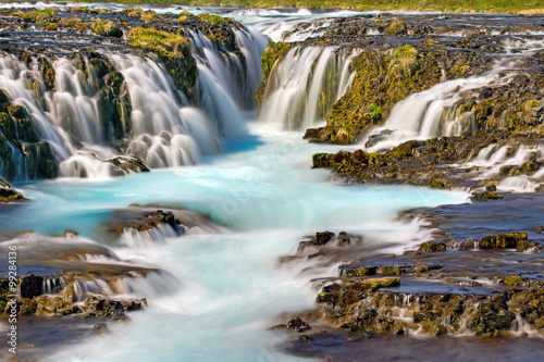 Detail of the fantastic Bruarfoss waterfall in Iceland