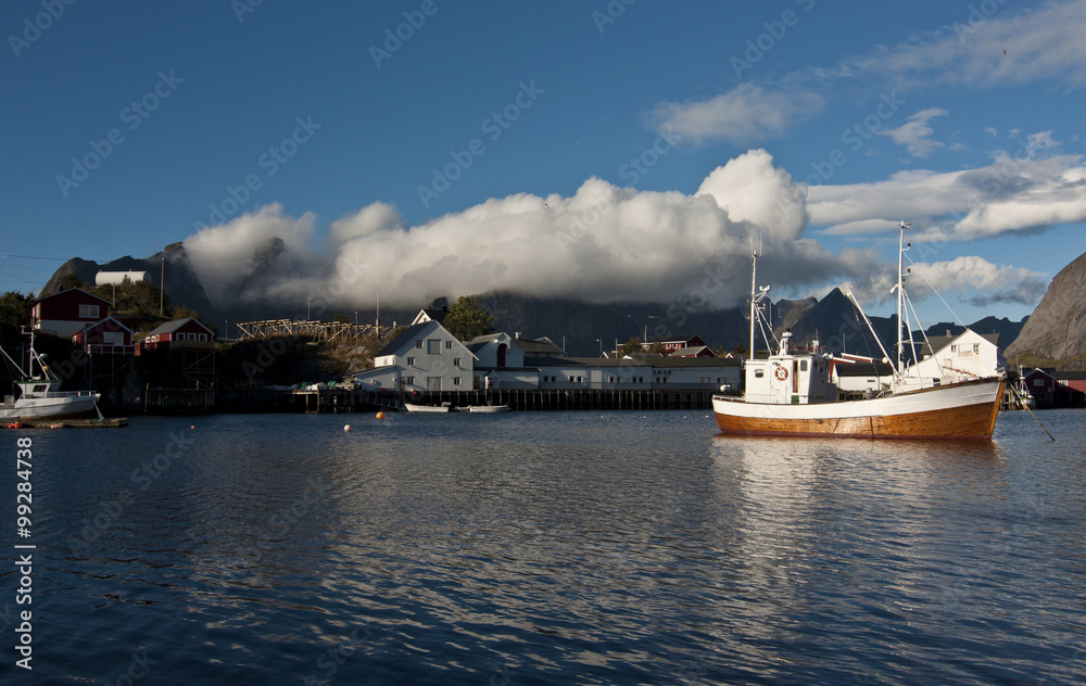 Fototapeta premium Reine. Lofoten islands,Norway / Reine is a fishing village and the administrative center of the municipality of Moskenes in Nordland county, Norway.