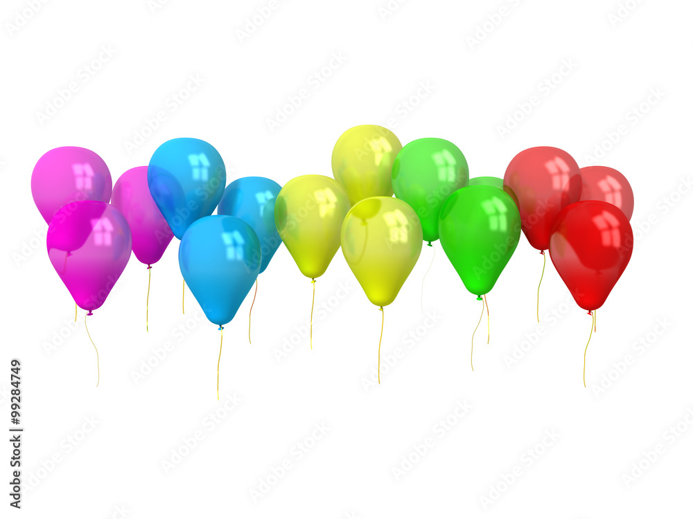 party balloons isolated on white party balloons isolated on white